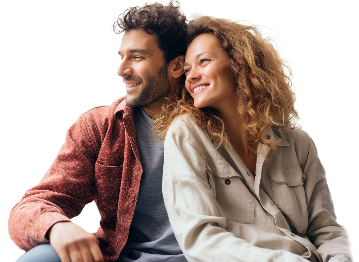 Couple embracing